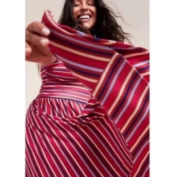 Anthropologie Maeve Gabriela Ruffled Midi Maxi Dress Sundress Barbie Sun Summer - Picture 14 of 15